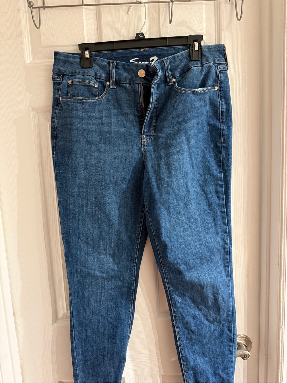 Seven7 Women's Mid-Rise Blue Skinny Jeans Size 12